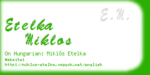 etelka miklos business card